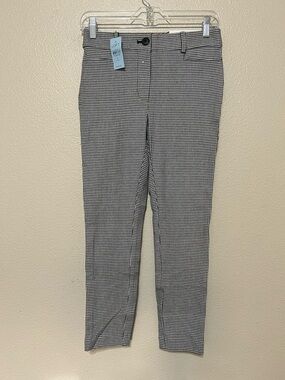 LOFT Black & White Houndstooth Skinny Pants